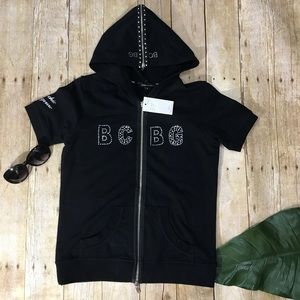 BCBG Knit short sleeve hoodie
